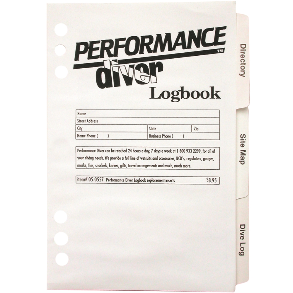 Innovative Scuba - 6-rg Dive Log (66) Tab Insert