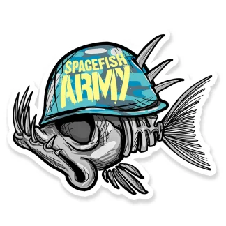 Spacefish Soldier Vinyl Sticker