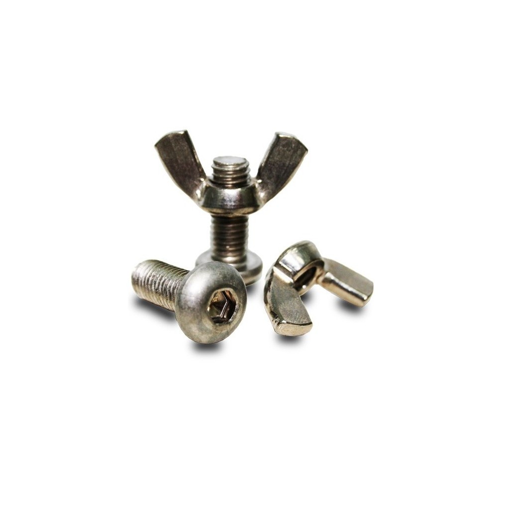 Stainless Steel Bolt and Wing Nut M10 (Pair)