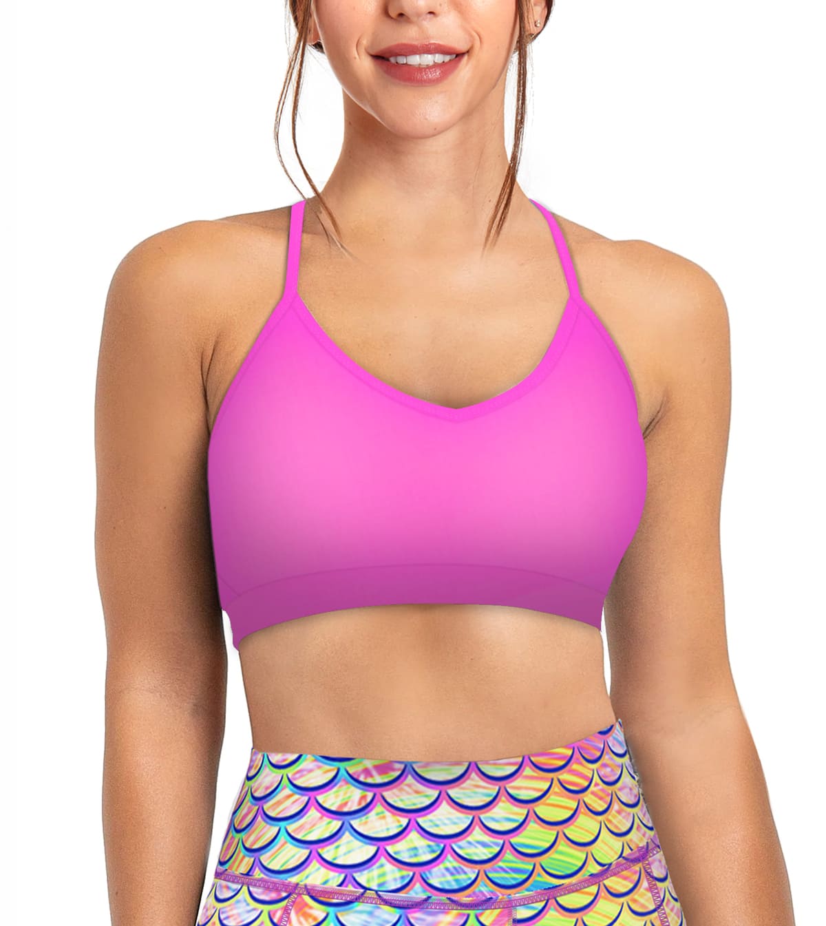 Sunset Pink Bikini Sports Bra Hybrid