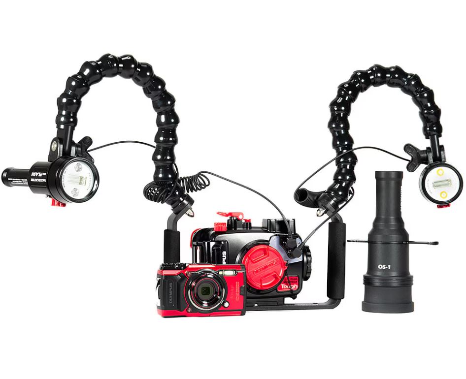Backscatter - OM System TG-7, Dual Mini Flash 3, & OS-1 Snoot Underwater Photo Package