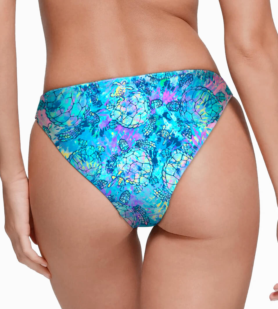 Turtle Tie Dye Cheeky Bikini Bottoms - Image 3