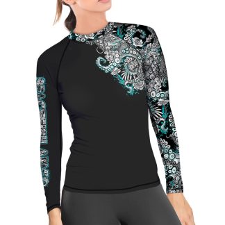 Electric Blue Octofloral Rash Guard