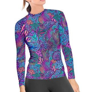 Coral Kaleidoscope Rash Guard