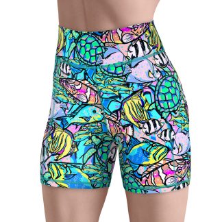 Neon Fish Frenzy Shorts