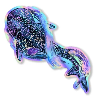 Whale Shark Galaxy Sticker