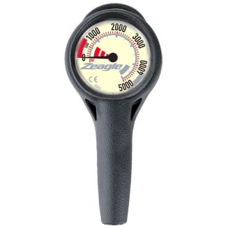 Zeagle - Single Gauge 5000 psi/350 bar 11" or 32" Black Miflex Hose