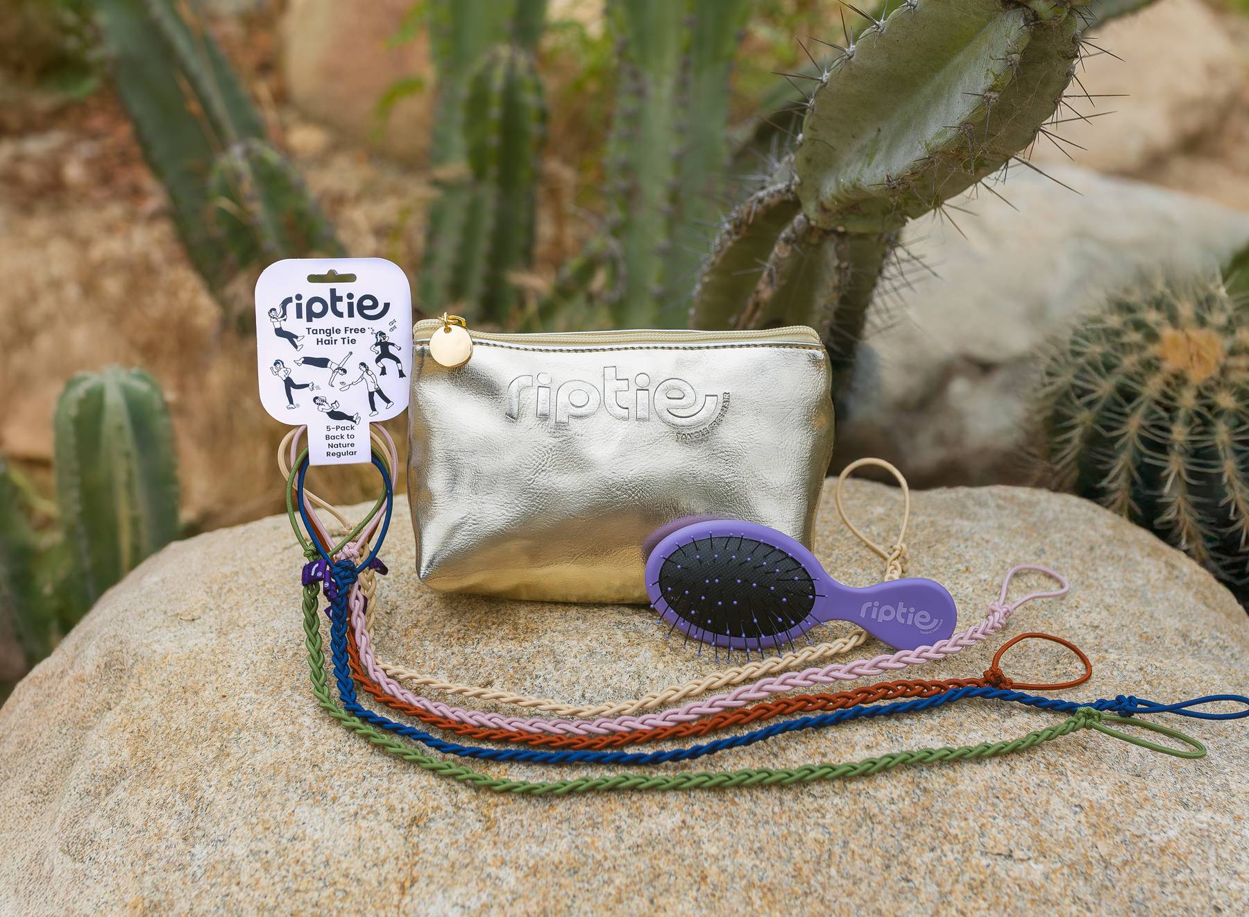 Rip Tie Tangle Free Hair Tie - 5 Pack Back to Nature Gift Set - Image 2