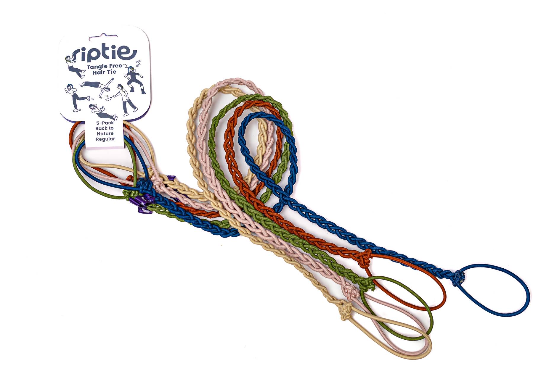 Rip Tie Tangle Free Hair Tie - 5 Pack Back to Nature Gift Set - Image 4